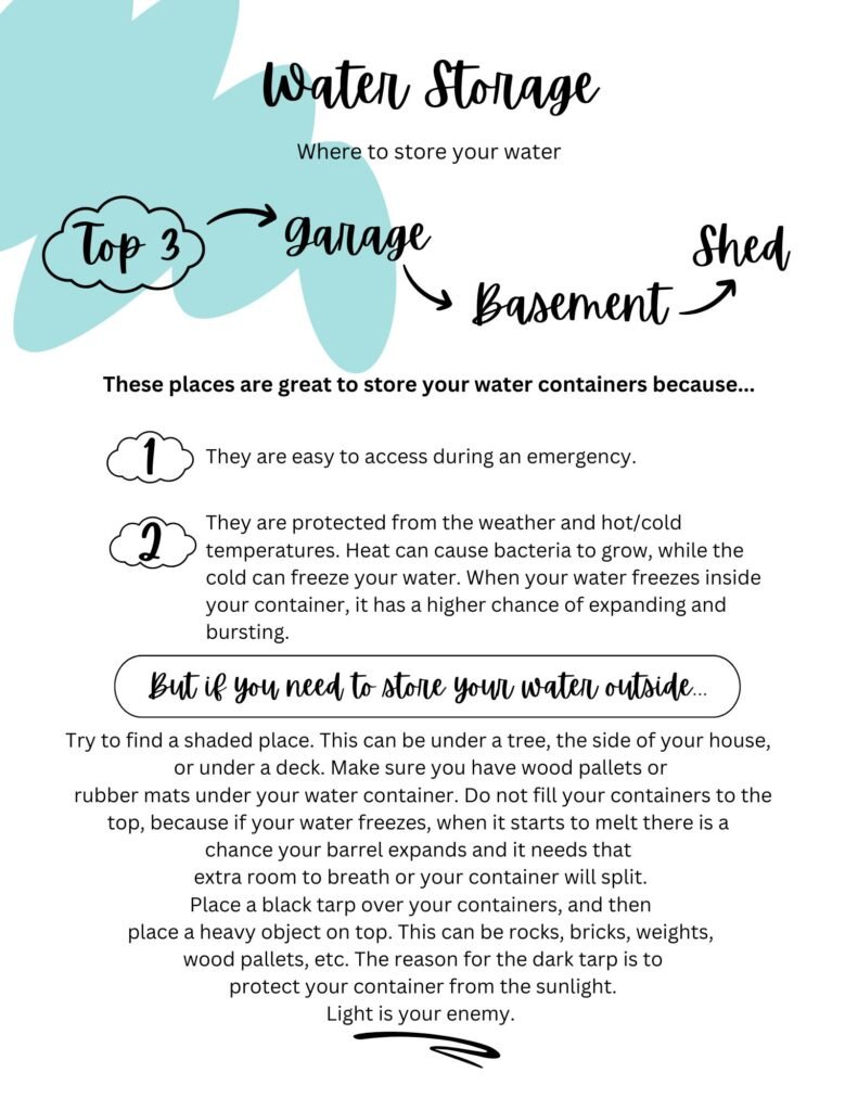 water storage